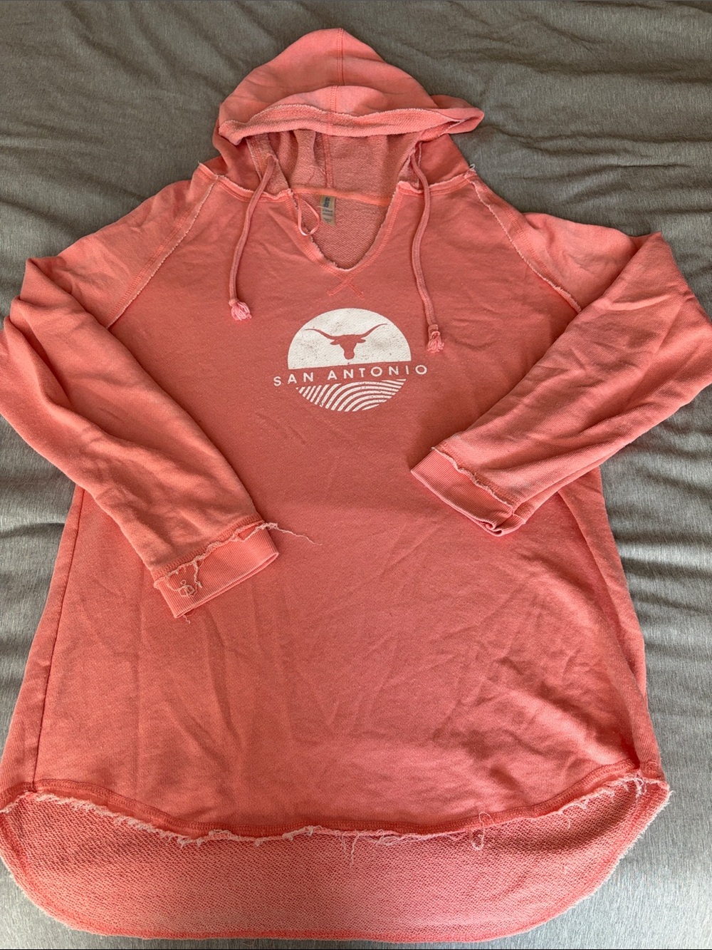 San Antonio Coral Hooded Women's Pullover Top